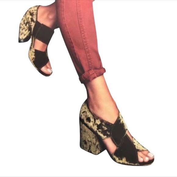 Cabi Interlock Chunky Block Heels Green Shoes size 7 - Picture 5 of 10